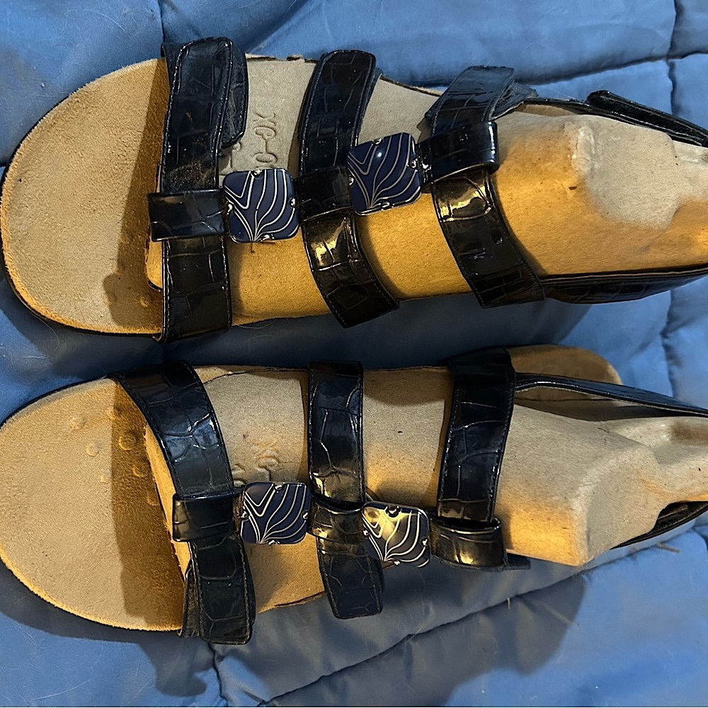 Vionic Blue Sandals with Adjustable Straps and Comfort Footbed
